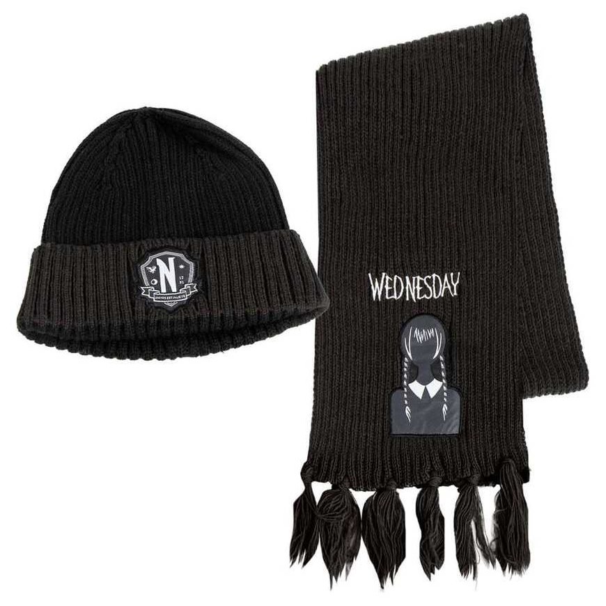 CERDÁ Wednesday beanie + scarf set