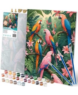 Картина для рисования по номерам 40x50 см Massido Попугаи