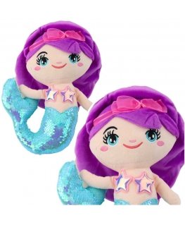 Lean Toys Mīkstā jūras meitene ar spīdīgu asti 28 cm