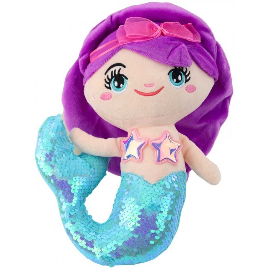 Lean Toys Mīkstā jūras meitene ar spīdīgu asti 28 cm – 3