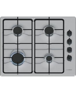 Bosch Serie 2 PBP6B5K80 plīts virsmas sildelements Nerūsējošs tērauds Iebūvēts 60 cm Gāzes 4 zone(s)