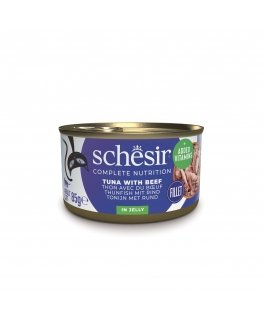 SCHESIR tunas su jautiena želė - drėgnas kačių maistas - 85g