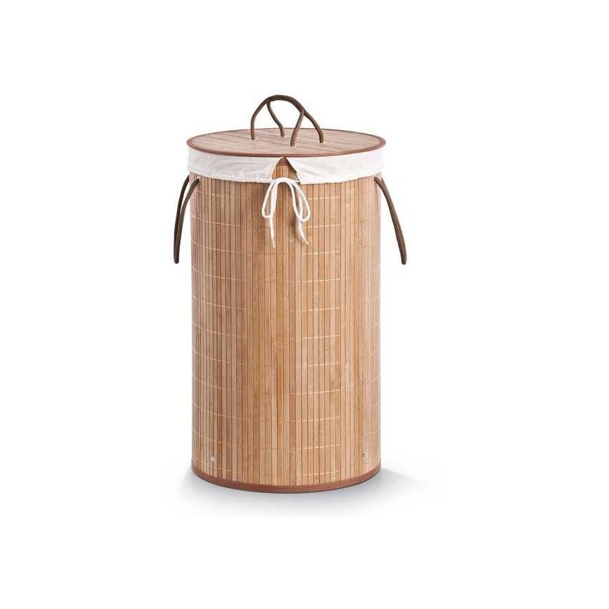 Zeller Bamboo laundry basket, light brown, 55 liters, light brown, ZELLER – 5
