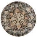 Atmosphera Round Jute Carpet, Ø 120 cm, geometric pattern Atmosphera Round Jute Carpet, Ø 120 cm, geometric pattern