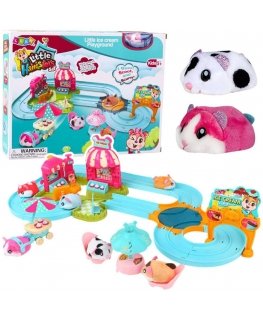 Lean Toys Interactive Hamster Playset with Ice Cream Shop and Café