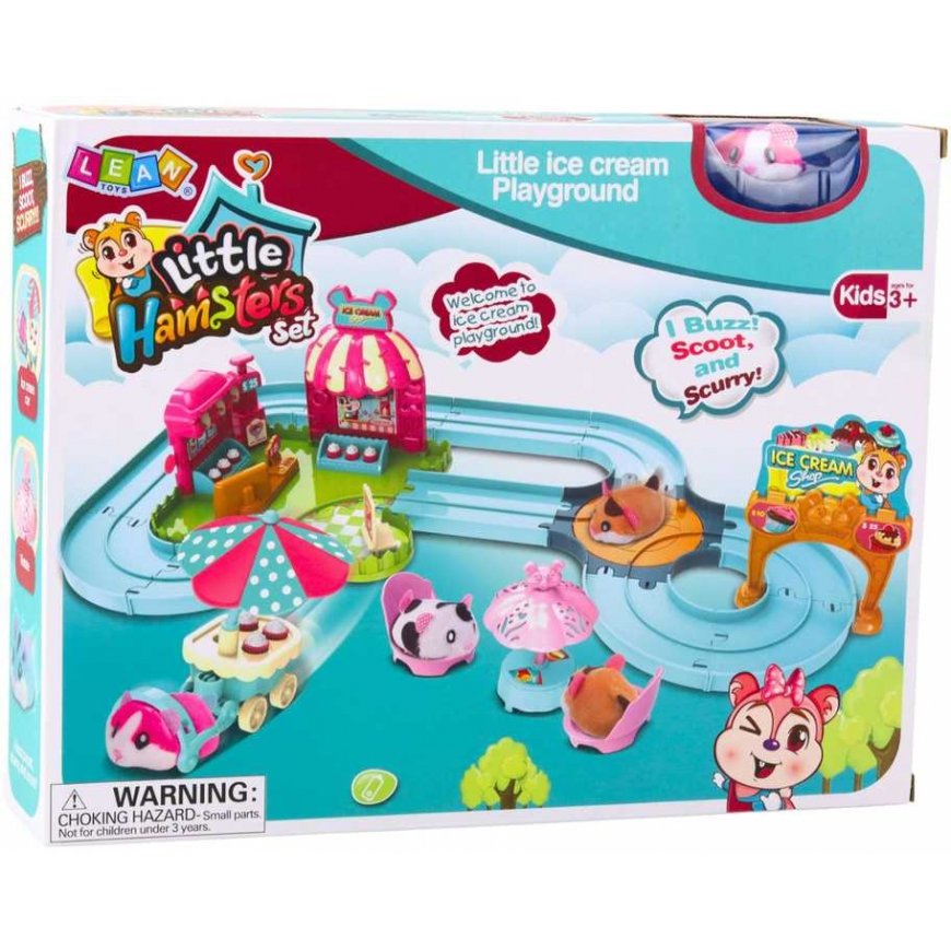Lean Toys Interactive Hamster Playset with Ice Cream Shop and Café – 5