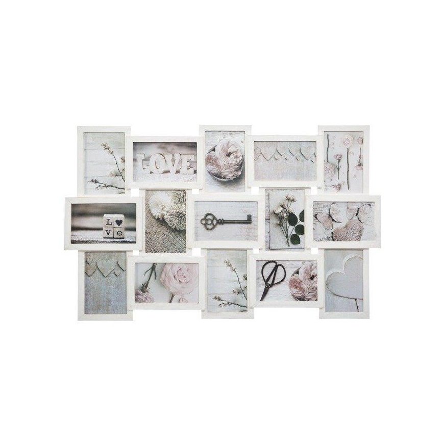Atmosphera PIECES Photo Frame, collage, 15 pcs, vintage, white color, Atmosphere