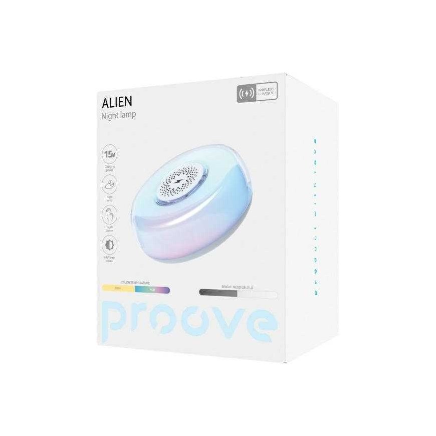 Proove naktinė lempa Alien LED RGB 5W su indukciniu įkrovimu 15W baltas