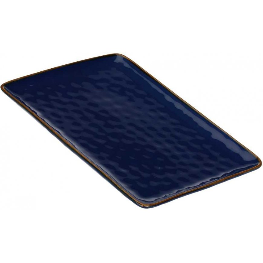 Rose & Tulips ROSES AND TULIPS COBALT BLUE CONCERT Rectangular tray 36 x 26.5 cm