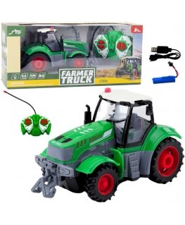 Lean Toys Nuotoliniu būdu valdomas žaislinis traktorius 1:24