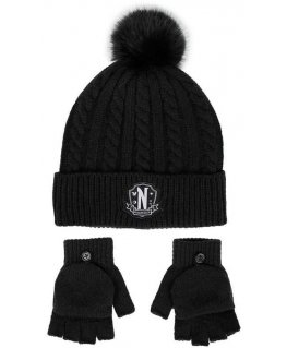 CERDÁ Wednesday hat and gloves set
