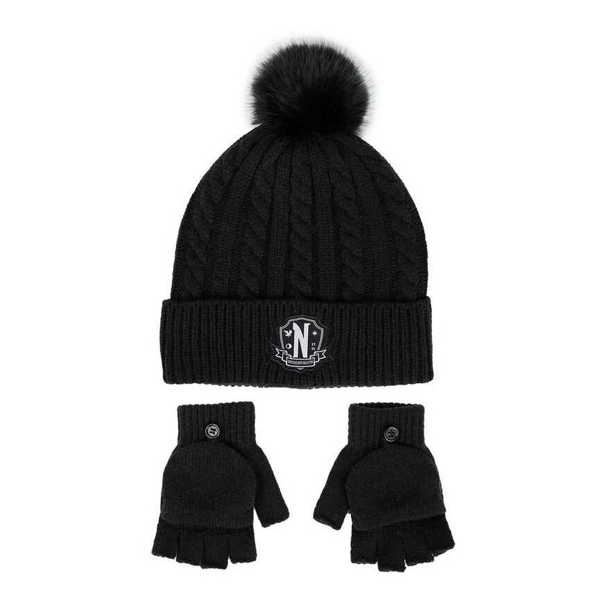CERDÁ Wednesday hat and gloves set