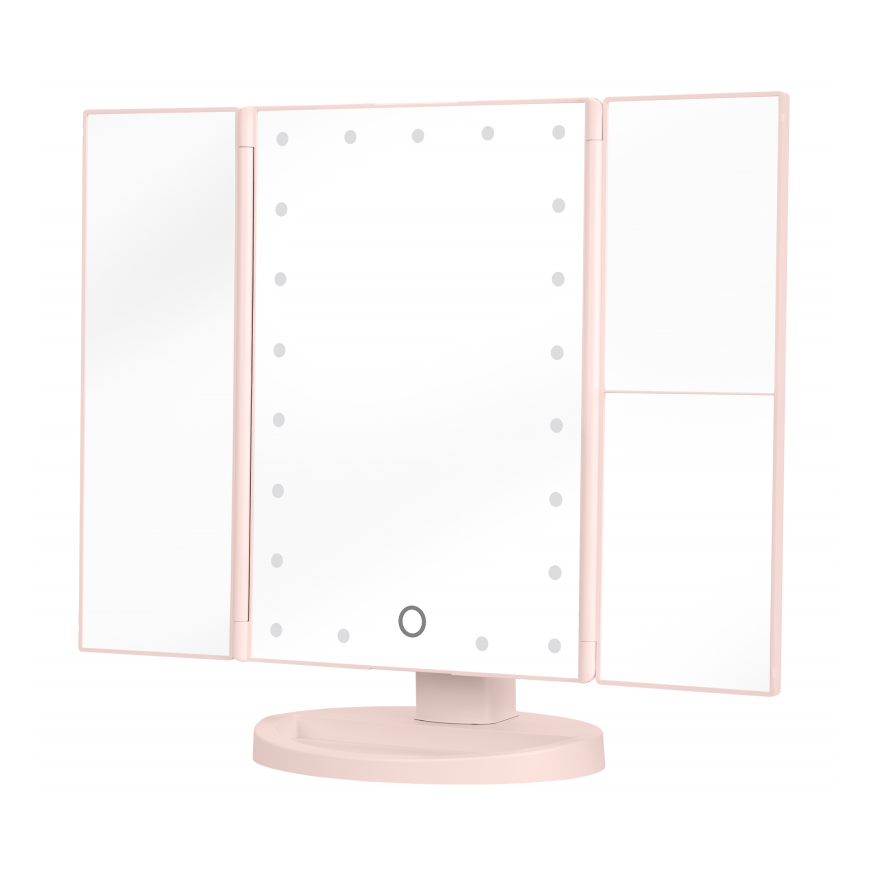 Humanas HS-ML04 Make-up Mirror with LED Lights - Pink