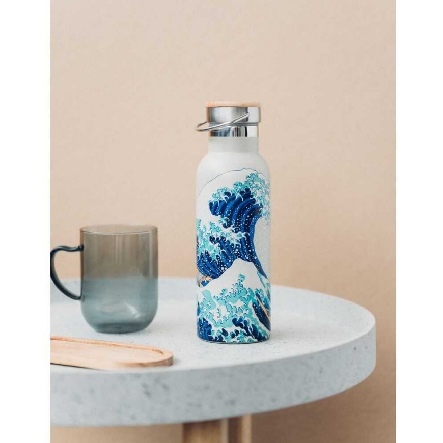 Gertuvė ERIK Suuri aalto Kanagawasta Hokusai Ruostumaton teräs pullo 500ml – 2