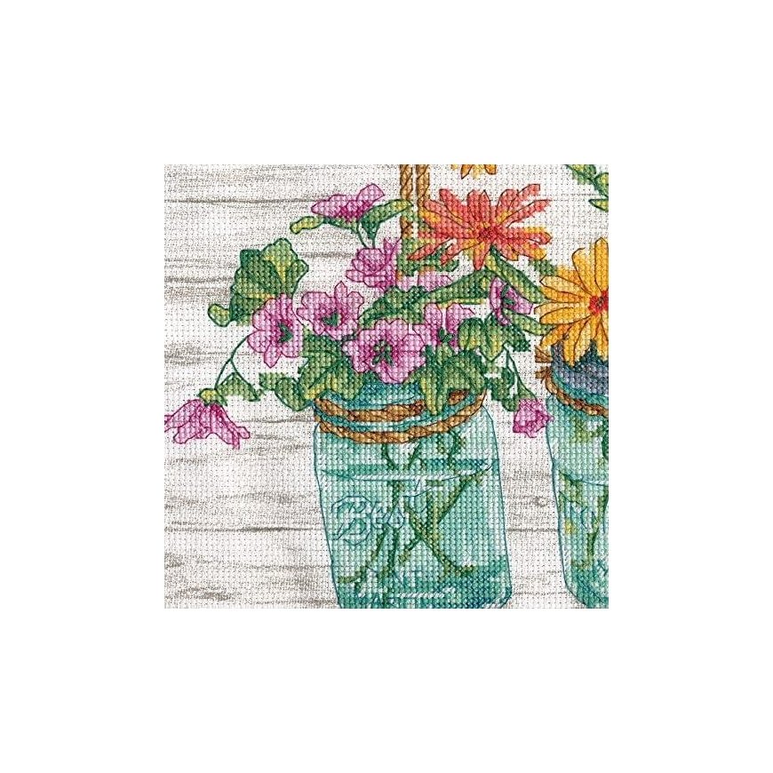 DIMENSIONS Simplicity Creative Corp Flowers in Mason Jars D70-35378 – 5