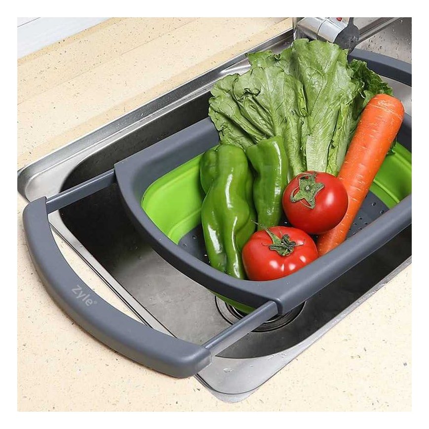 Zyle Silicone Strainer with Retractable Handles, ZY987GST – 4