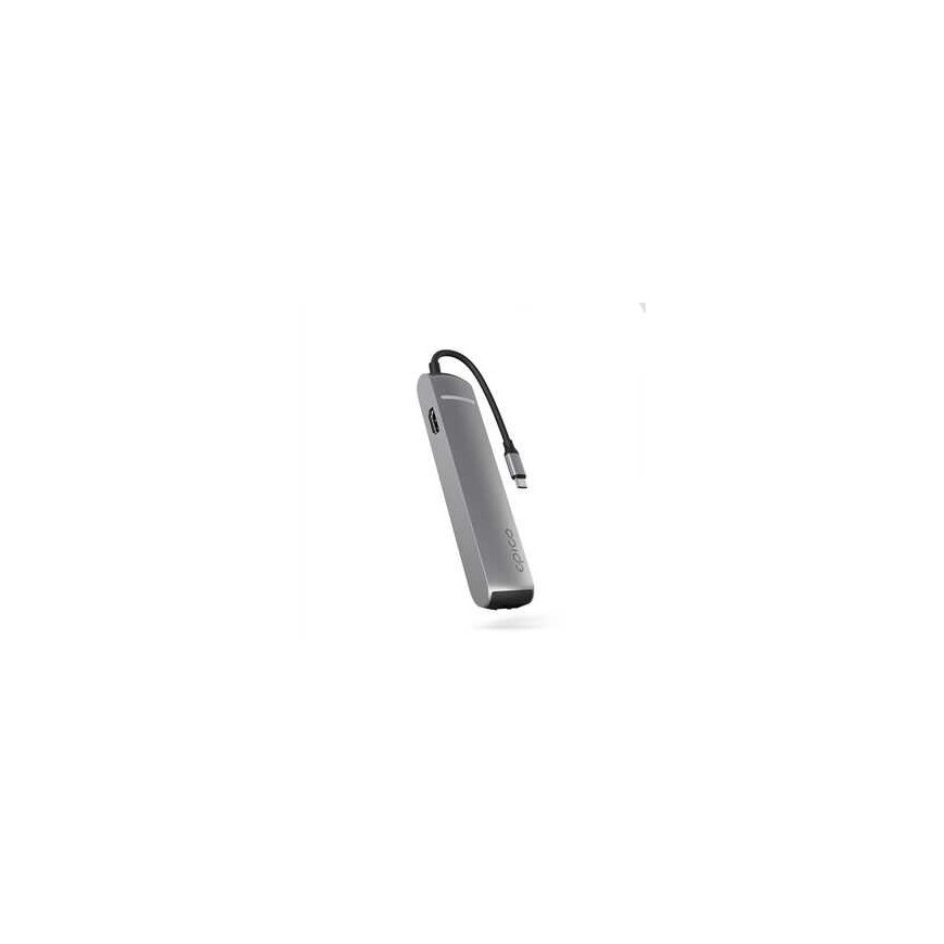 Epico 6in1 Slim Hub 8K USB-C -harmaa avaruus