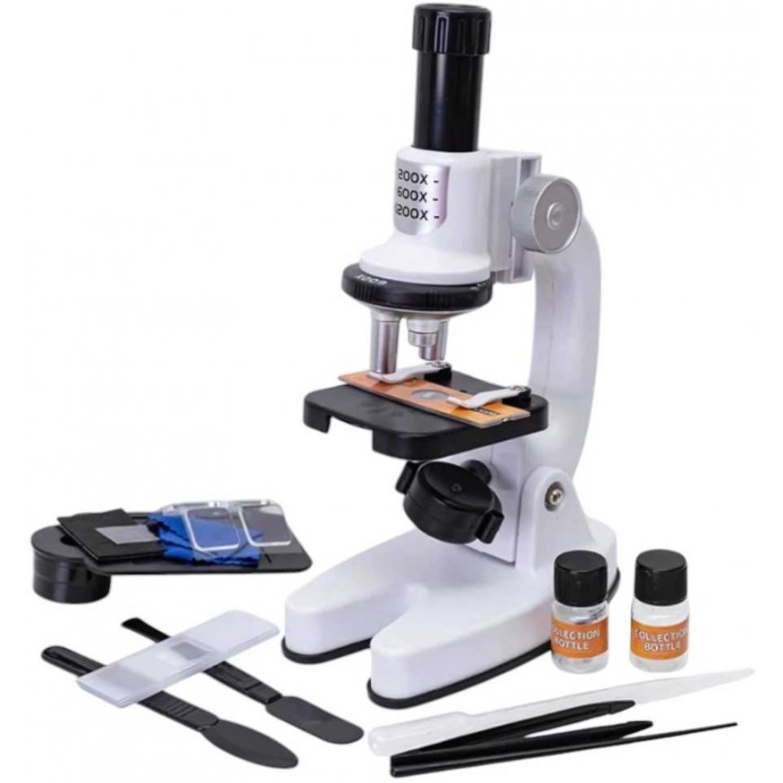 WOOPIE Microscope Digital LED Magnification up to 1200x XXL Set with Smartphone Adapter – 3