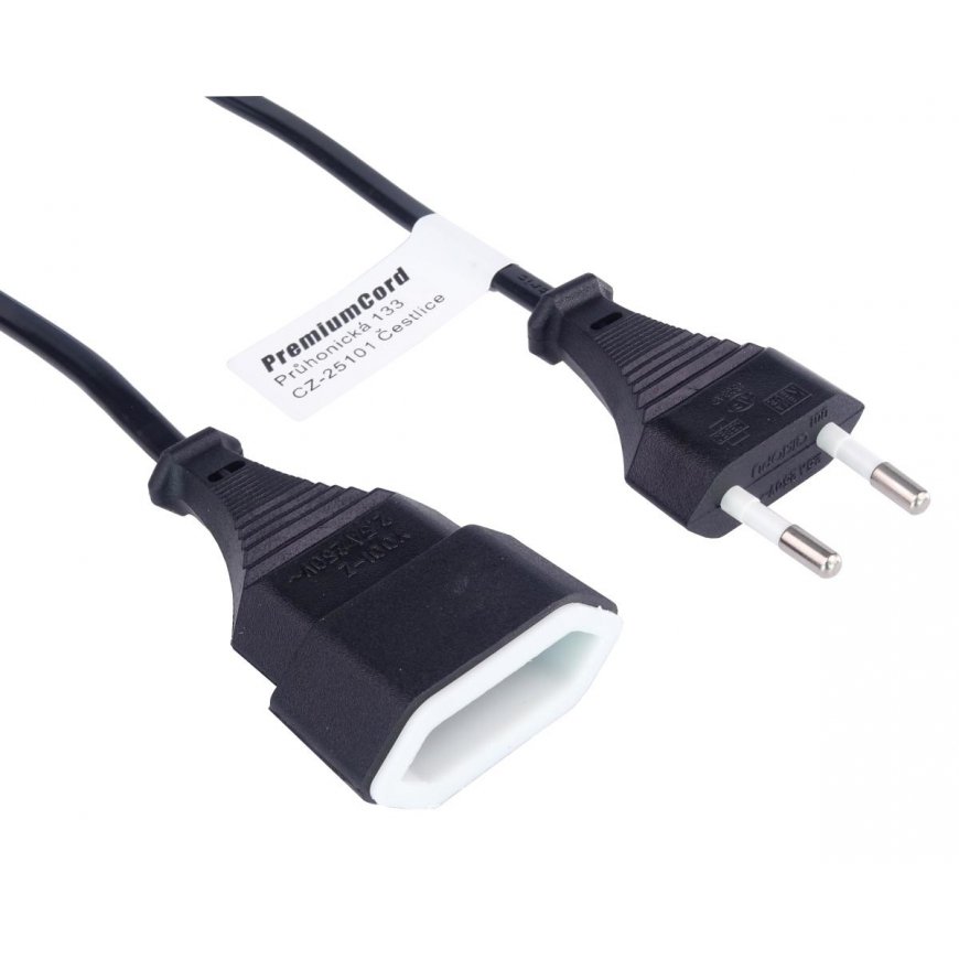 PremiumCord kpsm5 Black 5 m Power plug type C CEE7/16