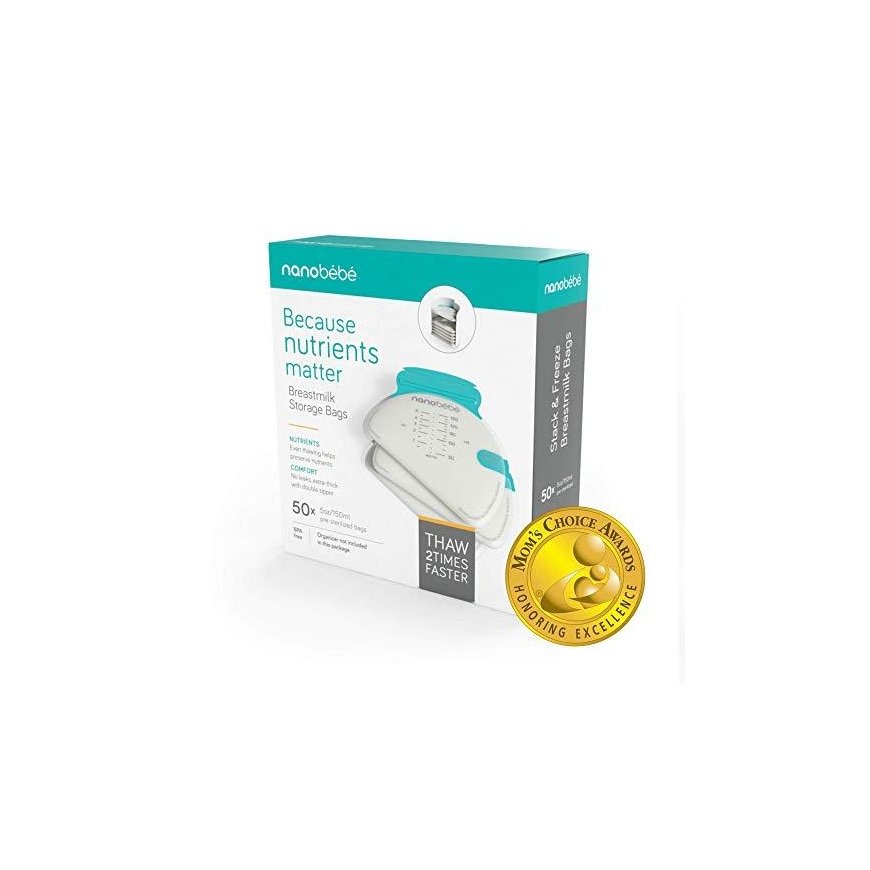 Nanobebe rinnapiima/toidu hoidmiseks mõeldud kotid - 50 tk. – 2