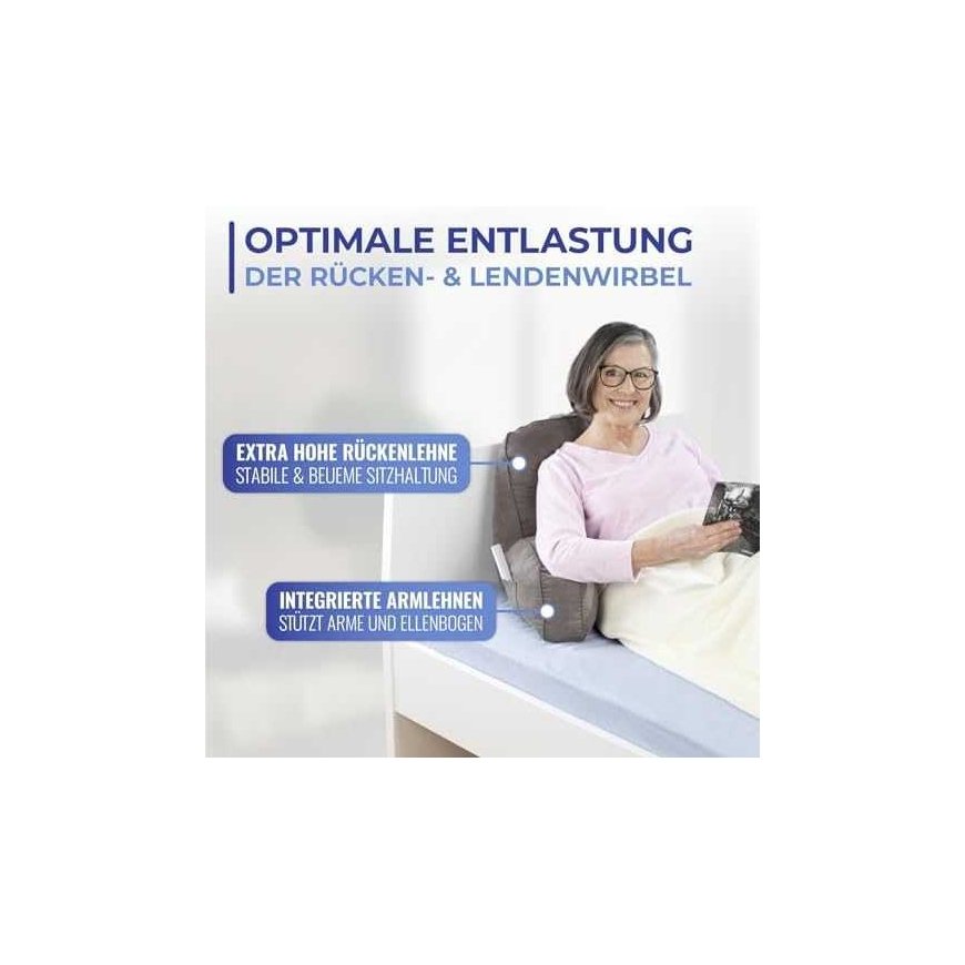 Maximex Comfortable bed seat cushion with phone pocket and remote control – 3