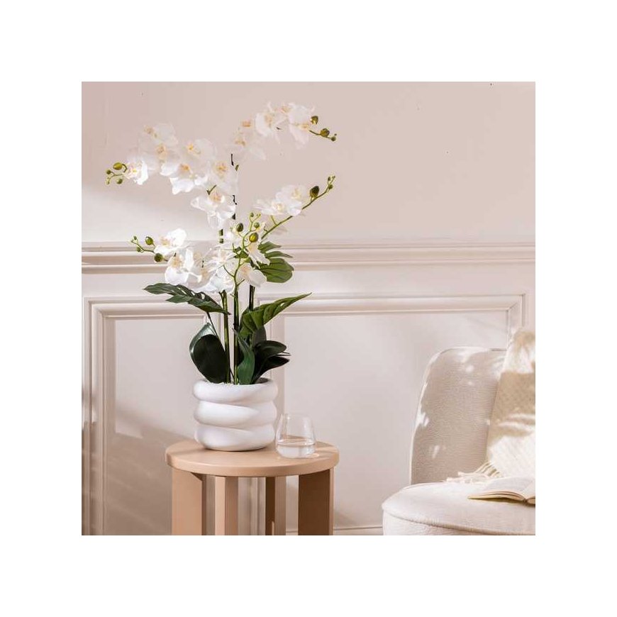 Atmosphera Artificial orchid MICK in ceramic pot, 80 cm – 5