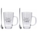 Erinomaiset taloustavarat Latte-kahvikupit lusikoilla 300 ml 2 kpl. Erinomaiset taloustavarat Latte-kahvikupit lusikoilla 300 ml 2 kpl.