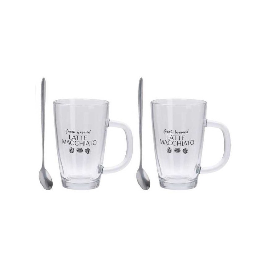 Excellent Houseware Latte Glasses with Spoons 300 ml 2 pcs. – 4