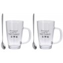 Excellent Houseware Latte Glasses with Spoons 300 ml 2 pcs. Excellent Houseware Latte Glasses with Spoons 300 ml 2 pcs.