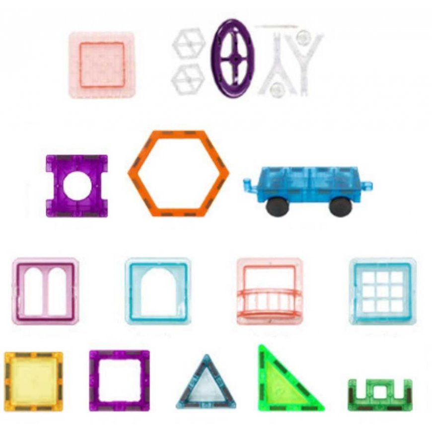 "Lean Toys" magnetic building blocks set, educational, colorful, 70 pcs. – 3