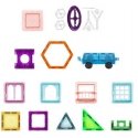 "Lean Toys" magnetic building blocks set, educational, colorful, 70 pcs. "Lean Toys" magnetic building blocks set, educational, colorful, 70 pcs.