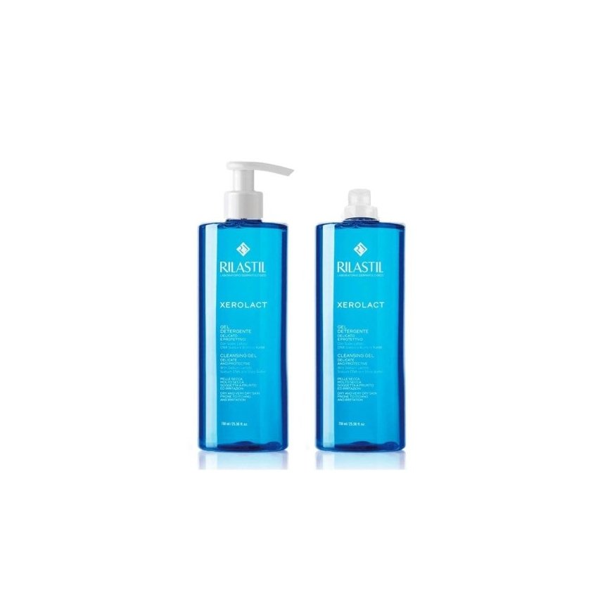Rilastil XEROLACT gentle and protective cleansing gel pack of 2 x 750 ml – 2