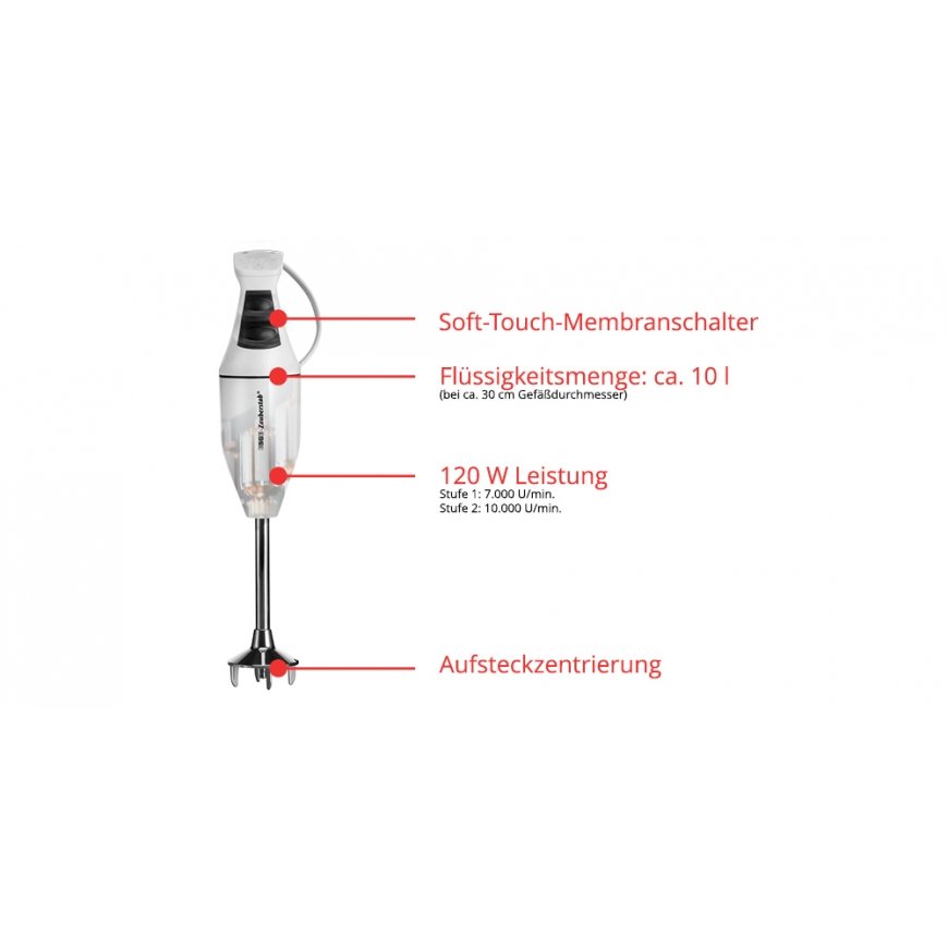 ESGE M 100 D Iegremdējams blenderis 120 W Balts – 2