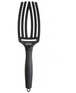 Olivia Garden FINGERBRUSH BOAR & NYLON FULL Black M 1 pc
