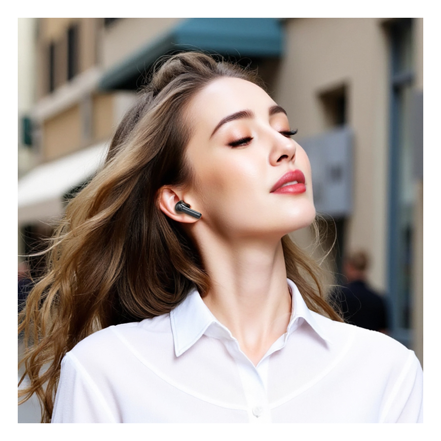 Borofone ausinės Bluetooth TWS FQ9 Plus Taikus ANC+ENC juodos spalvos – 4
