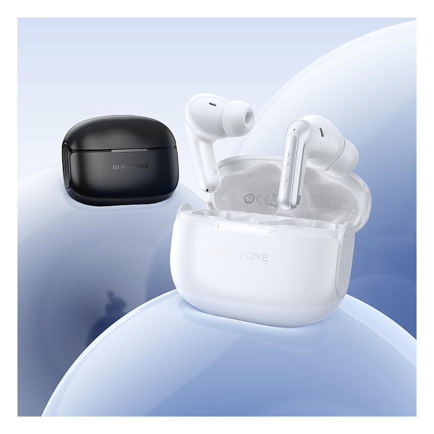 Borofone Bluetooth TWS FQ9 Plus Peaceful ANC+ENC headphones in black color – 5