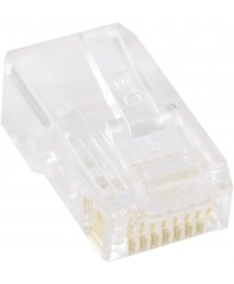 Deltaco MD-3 juhtmepistmik RJ45 Läbipaistev