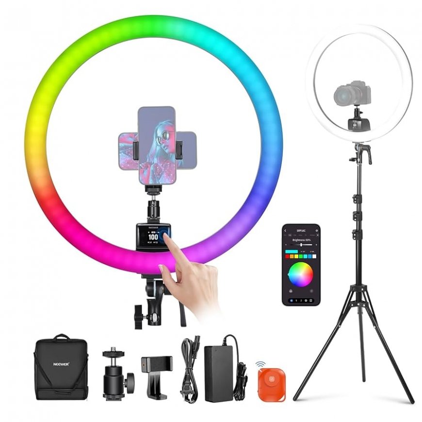 Neewer SRP18C RGB App Control 2500K-10000K Ring Light Kit