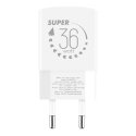 OBAL:ME GaN Seinä Laturi USB-A + USB-C 36W Valkoinen