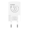 OBAL:ME GaN Seinä Laturi USB-A + USB-C 36W Valkoinen