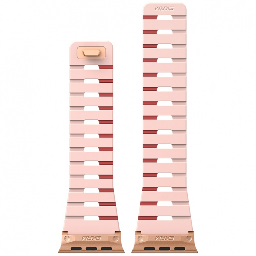Apyrankė Skinarma Gemini Apple Watch'ile 42/41/40 mm roosa värviga – 4