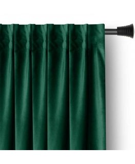 Aizkari VELVET krāsā pudele zaļā stila klasiskās joslas materiāla veids - tekstils aksoms 140x270 AmeliaHome
