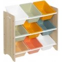Atmosphera-hylly lelu laatikoilla, 9 värikästä laatikkoa, 60 x 29,5 x 66 cm Atmosphera-hylly lelu laatikoilla, 9 värikästä laatikkoa, 60 x 29,5 x 66 cm