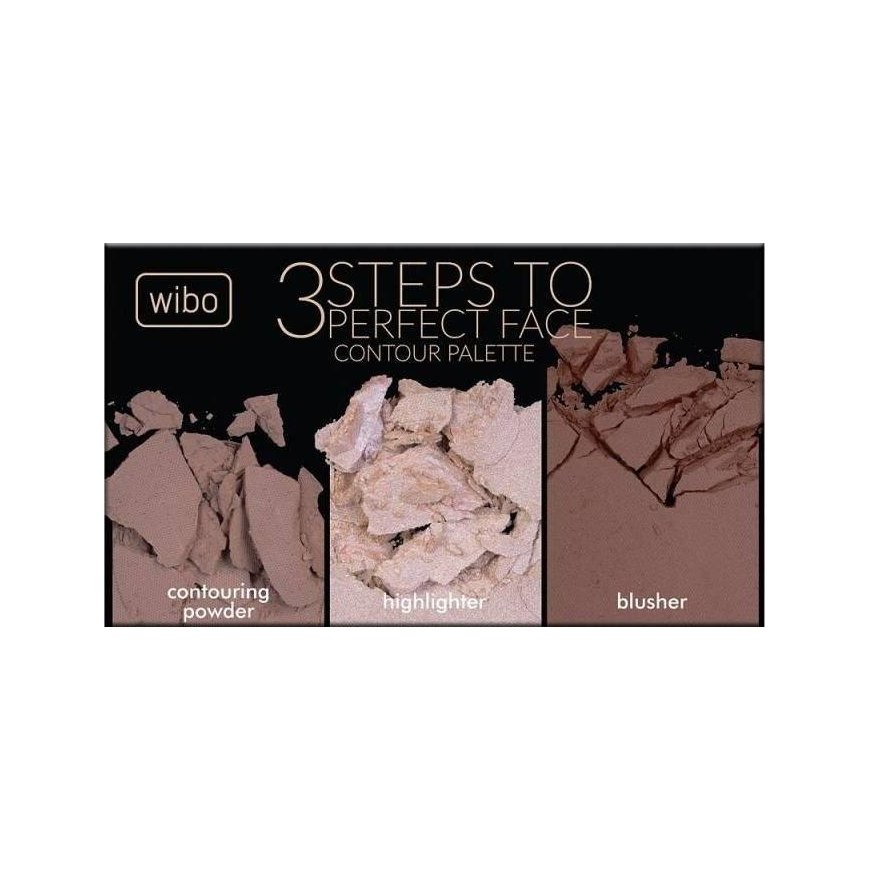 Wibo 3 Steps To Perfect Face Contour Palette Dark, 10 g