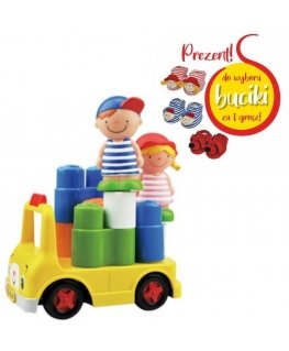 K's Kids Remote Controlled School Bus - block set