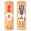 Elou Ecological Cork Blocks - Rooster/Monkey Pyramid Puzzle Elou Ecological Cork Blocks - Rooster/Monkey Pyramid Puzzle