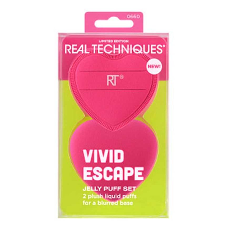 Real Techniques VIVID ESCAPE JELLY PUFF KASTE 2 gab.
