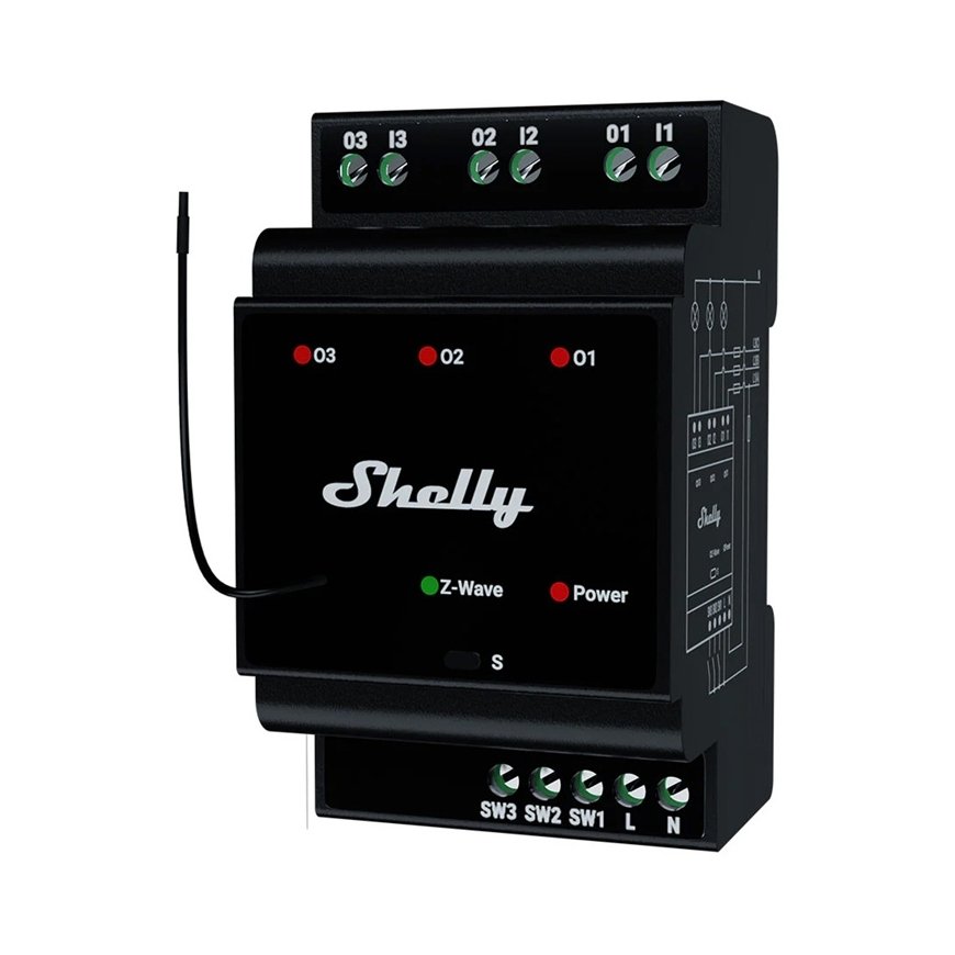 Shelly Qubino Wave Pro 3 Z-Wave