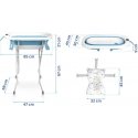 Foldable baby bathtub for children, with a frame, thermometer, and insert Ricokids RK-287 in white and blue Foldable baby bathtub for children, with a frame, thermometer, and insert Ricokids RK-287 in white and blue
