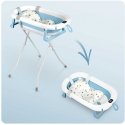 Foldable baby bathtub for children, with a frame, thermometer, and insert Ricokids RK-287 in white and blue Foldable baby bathtub for children, with a frame, thermometer, and insert Ricokids RK-287 in white and blue